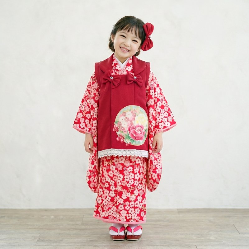 七五三着物3歳女の子画像