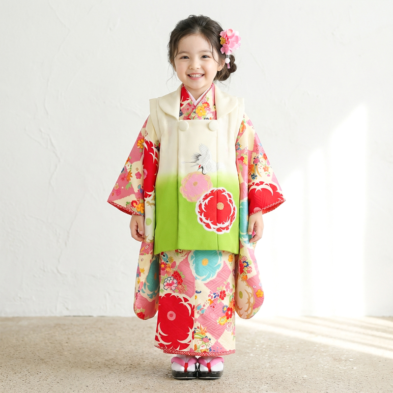 七五三着物3歳女の子画像