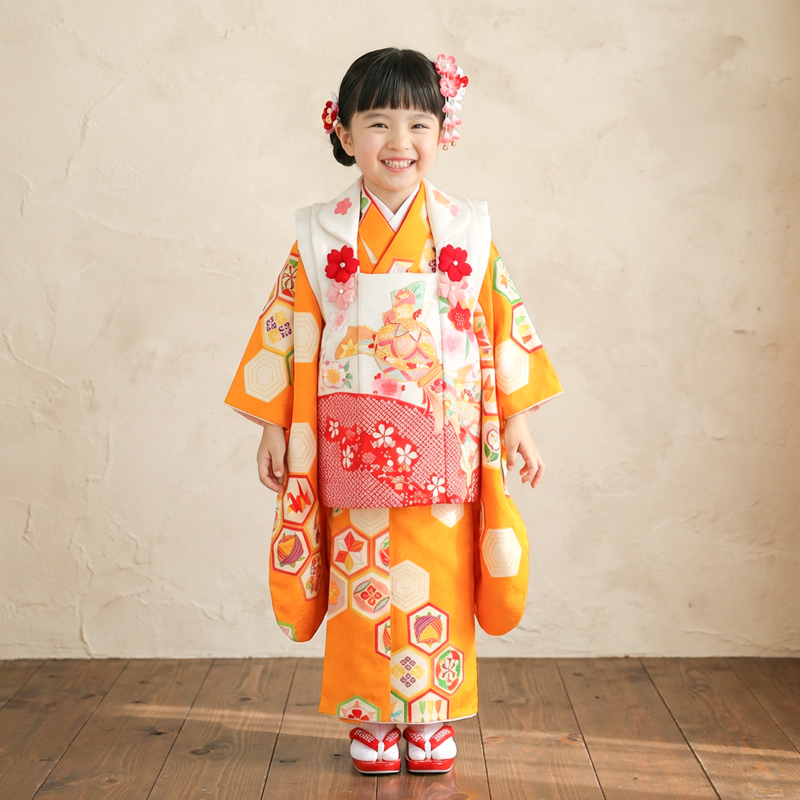 七五三着物3歳女の子画像