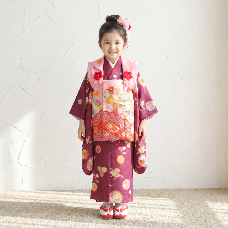 七五三着物3歳女の子画像