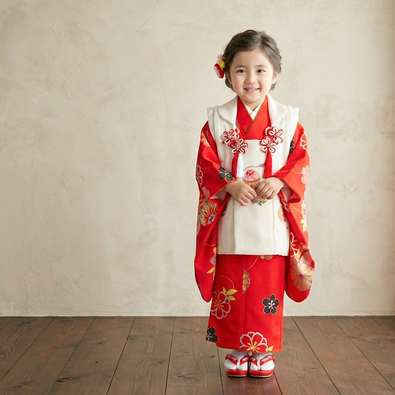 七五三着物3歳女の子画像