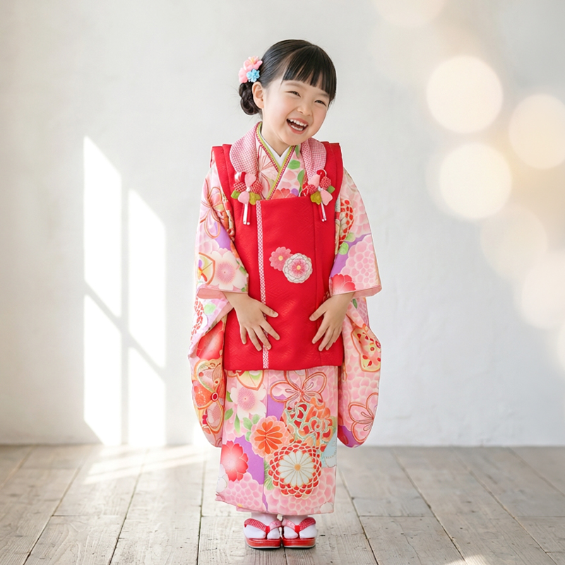 七五三着物3歳女の子画像