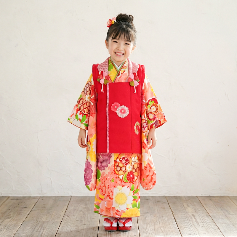 七五三着物3歳女の子画像
