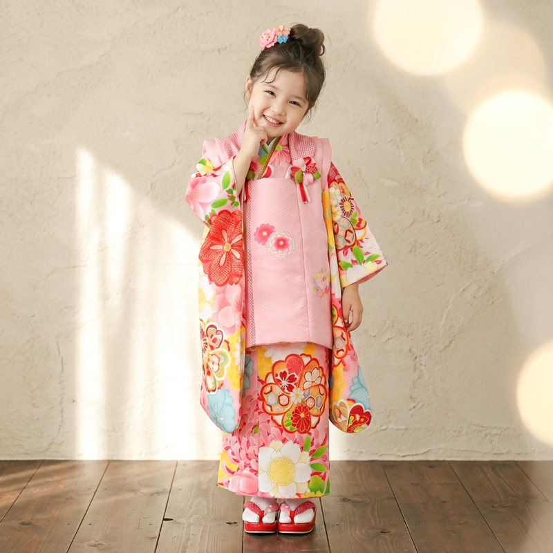 七五三着物3歳女の子画像