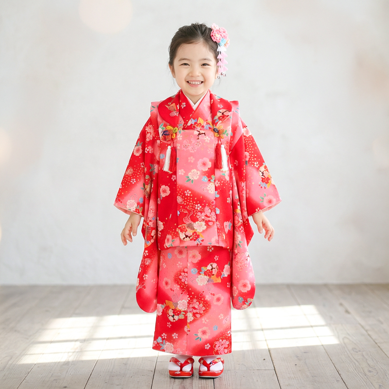 七五三着物3歳女の子画像