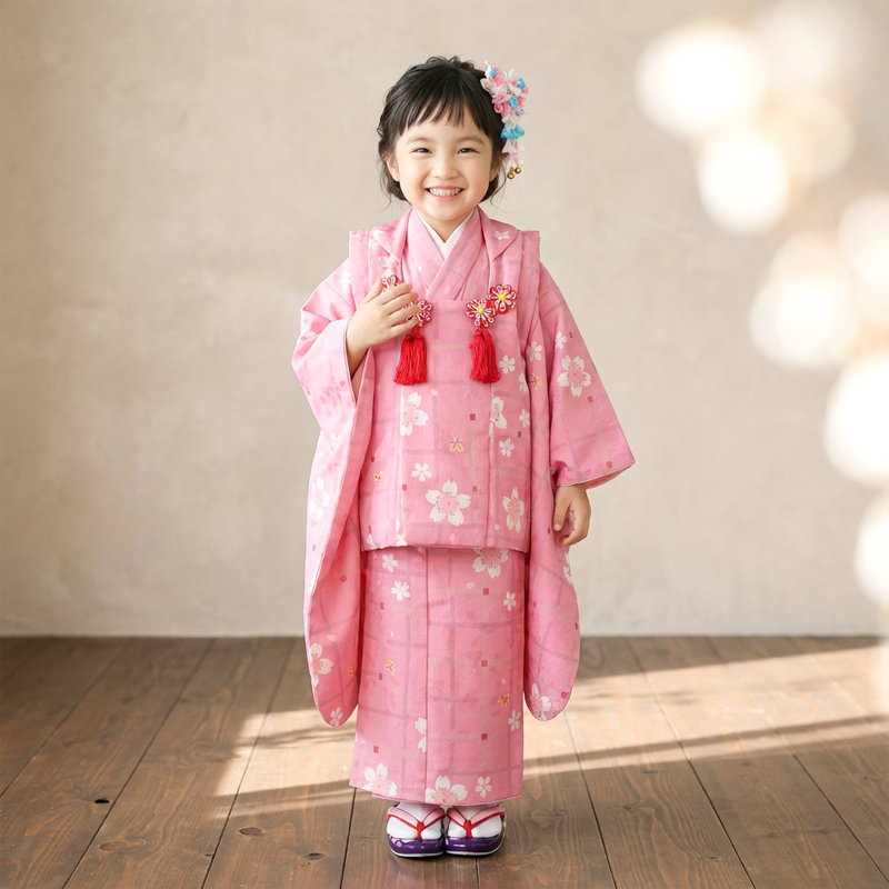 七五三着物3歳女の子画像