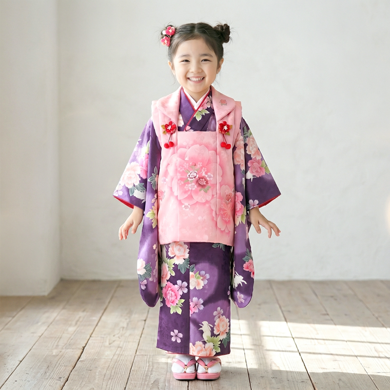 七五三着物3歳女の子画像