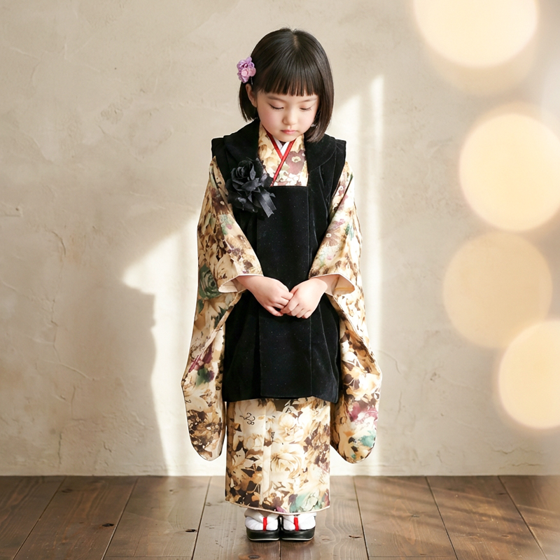 七五三着物3歳女の子画像