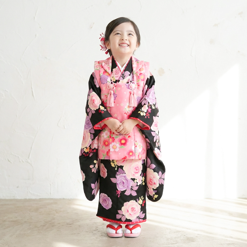 七五三着物3歳女の子画像