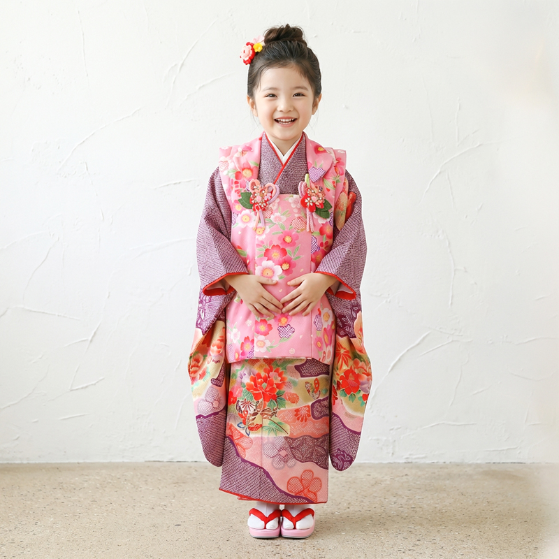 七五三着物3歳女の子画像