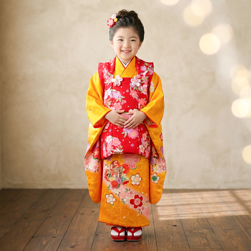 七五三着物3歳女の子画像