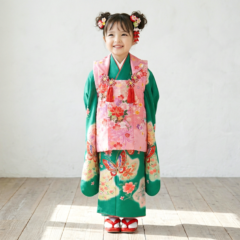 七五三着物3歳女の子画像
