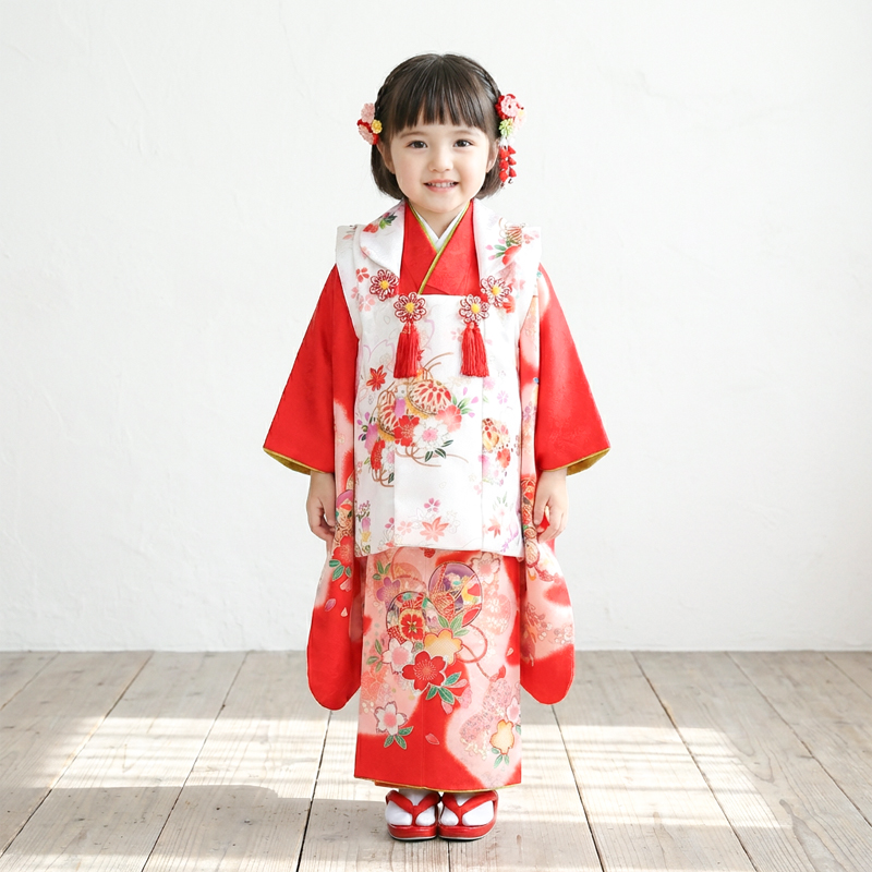 七五三着物3歳女の子画像