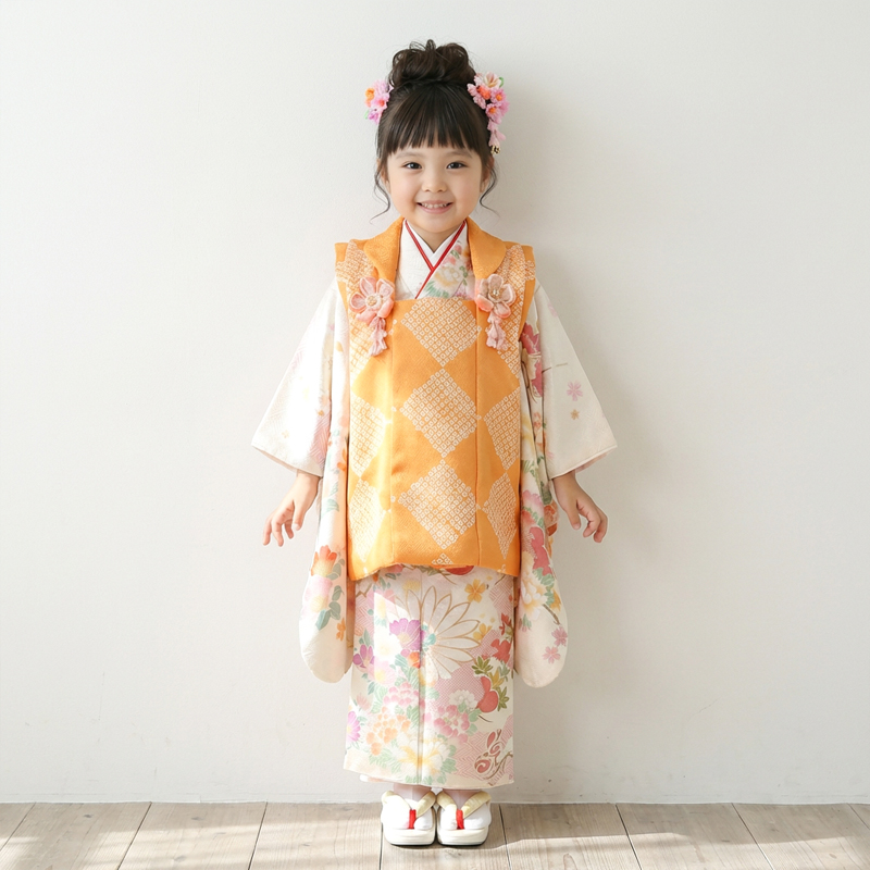 七五三着物3歳女の子画像