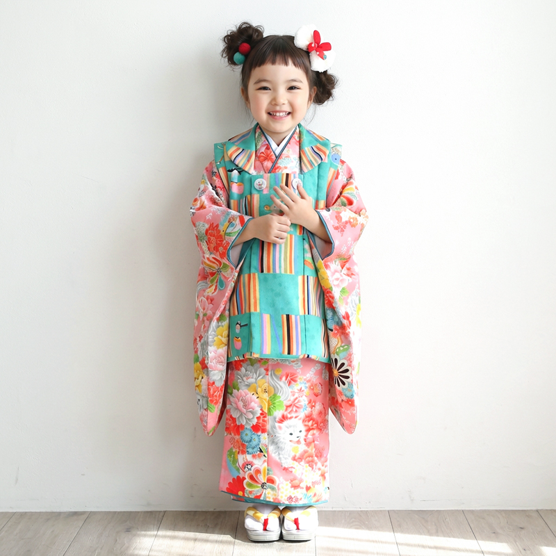 七五三着物3歳女の子画像