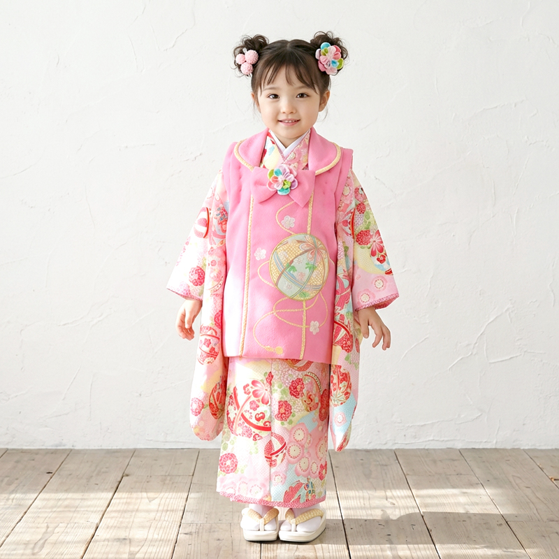七五三着物3歳女の子画像