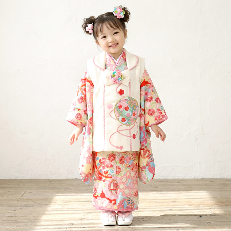 七五三着物3歳女の子画像