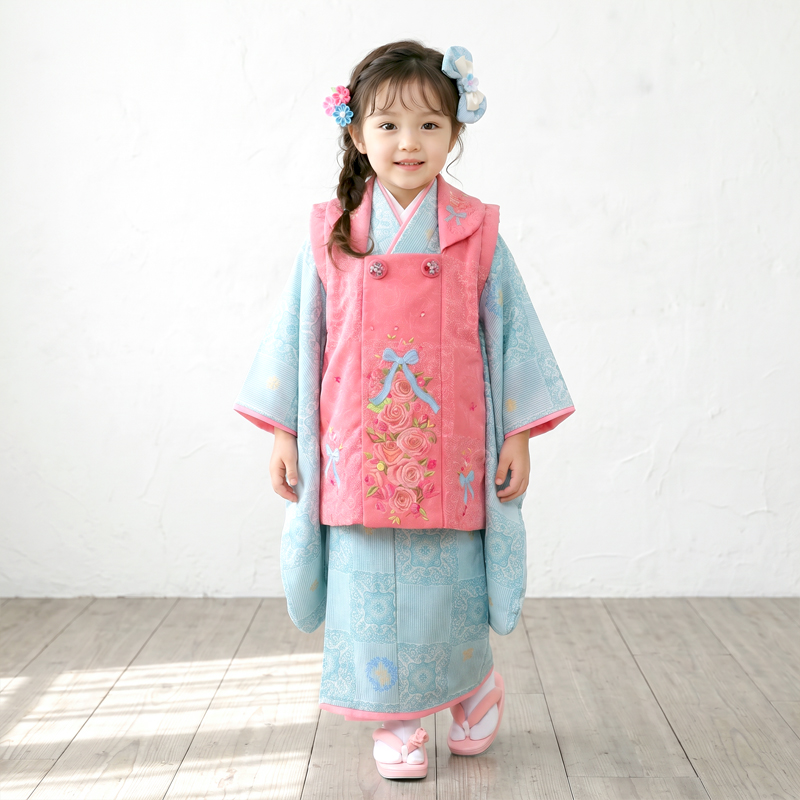 七五三着物3歳女の子画像