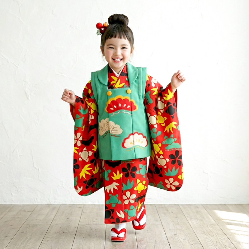 七五三着物3歳女の子画像