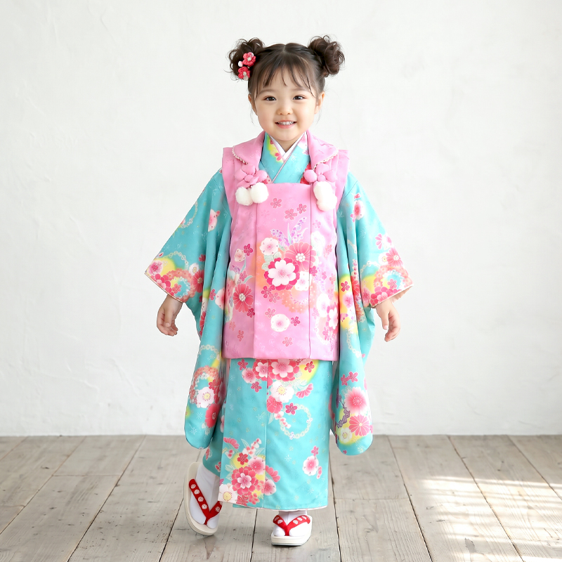 七五三着物3歳女の子画像