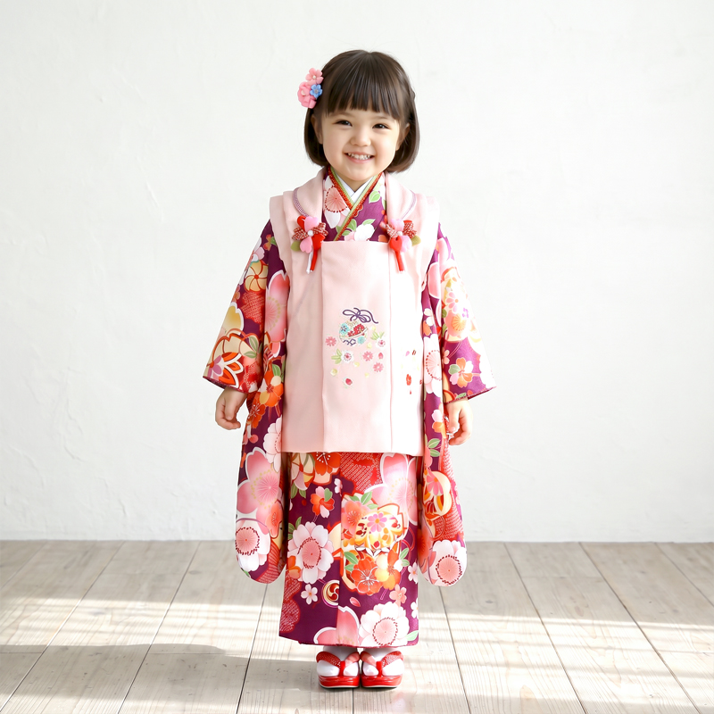 七五三着物3歳女の子画像