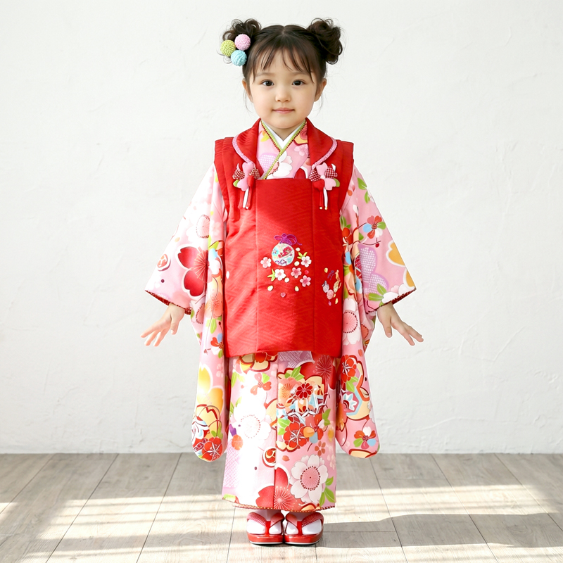 七五三着物3歳女の子画像