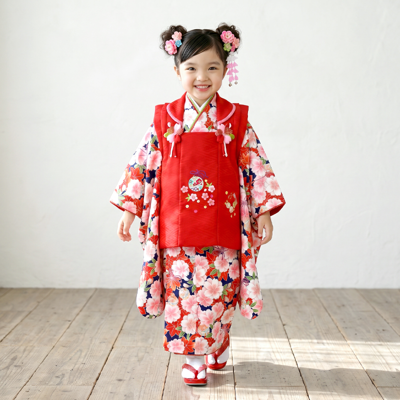 七五三着物3歳女の子画像