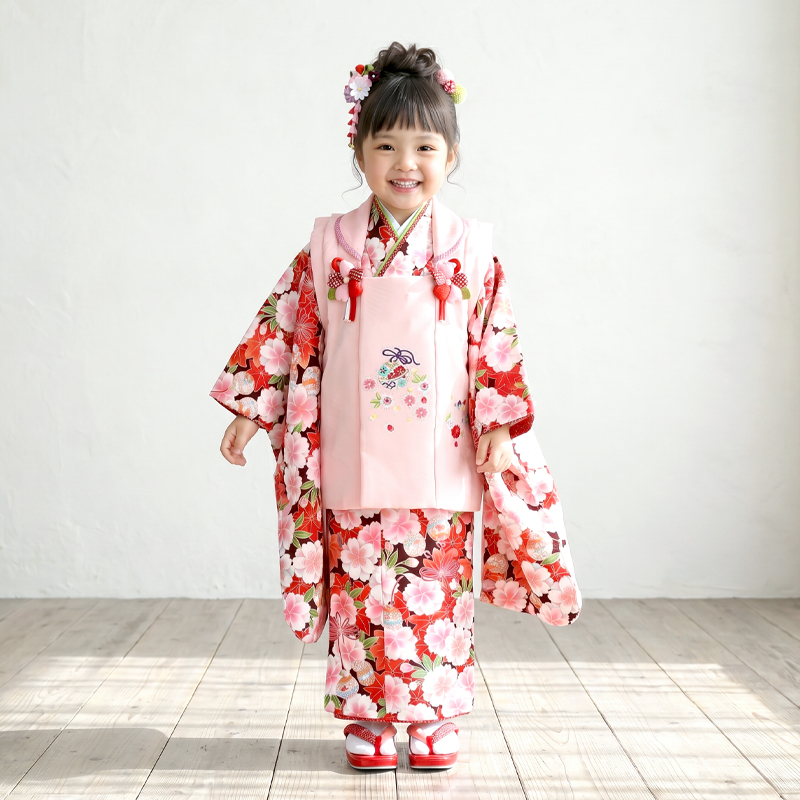 七五三着物3歳女の子画像