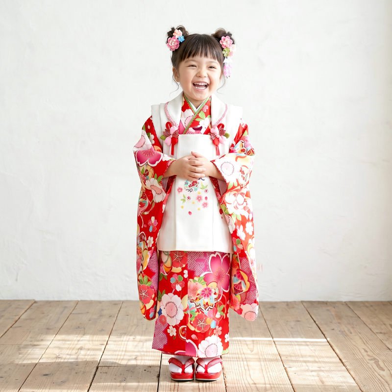 七五三着物3歳女の子画像