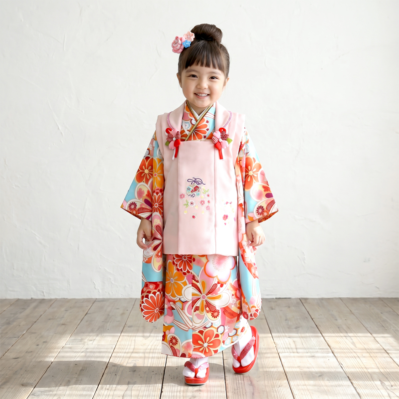 七五三着物3歳女の子画像