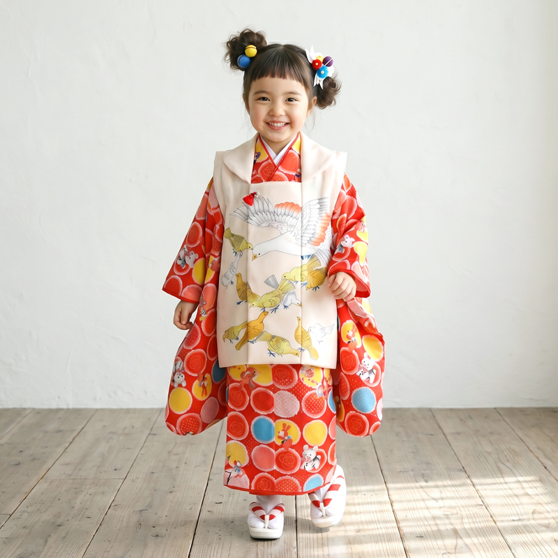 七五三着物3歳女の子画像