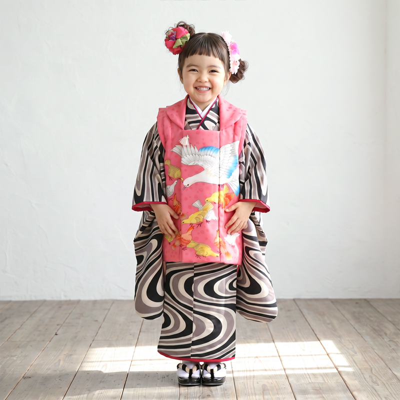 七五三着物3歳女の子画像