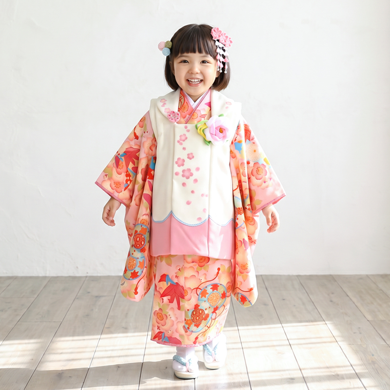 七五三着物3歳女の子画像