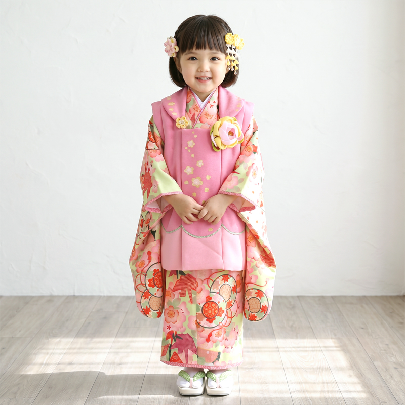 七五三着物3歳女の子画像
