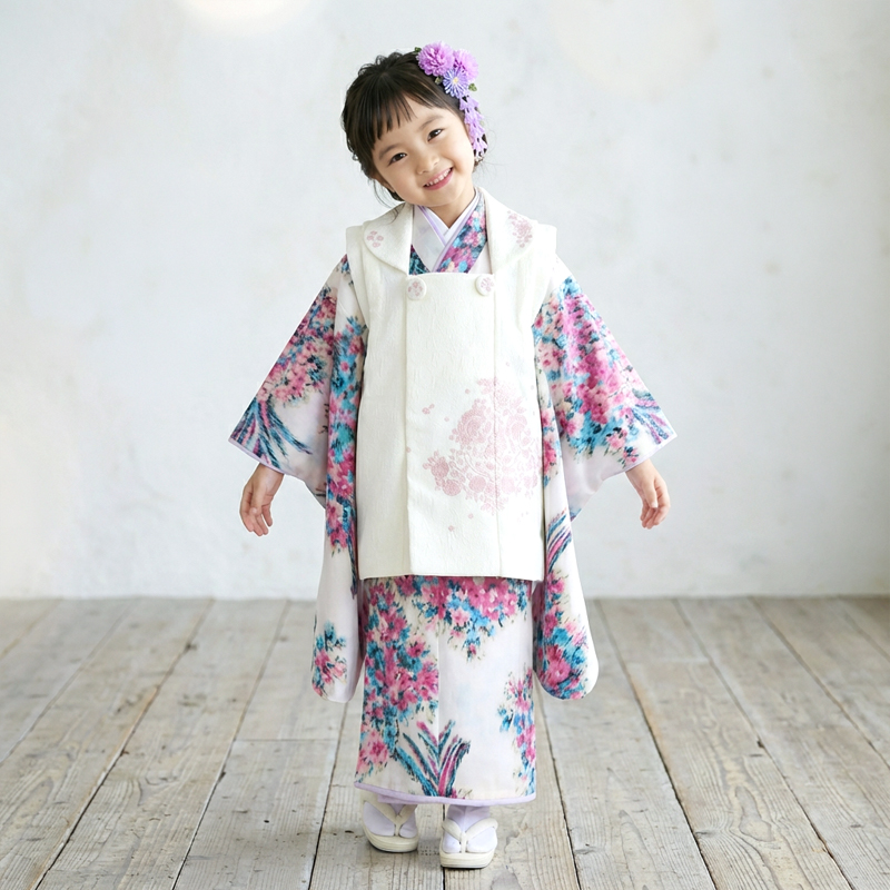 七五三着物3歳女の子画像
