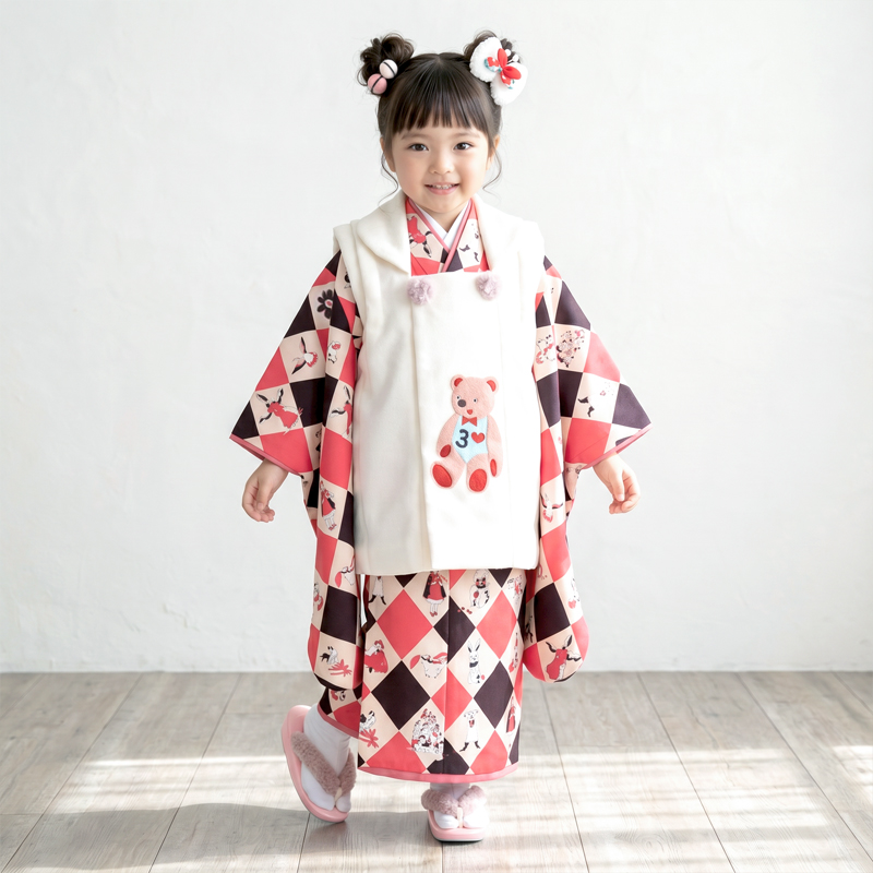 七五三着物3歳女の子画像