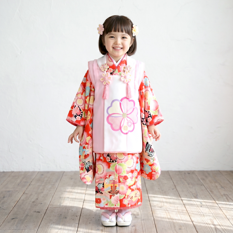 七五三着物3歳女の子画像