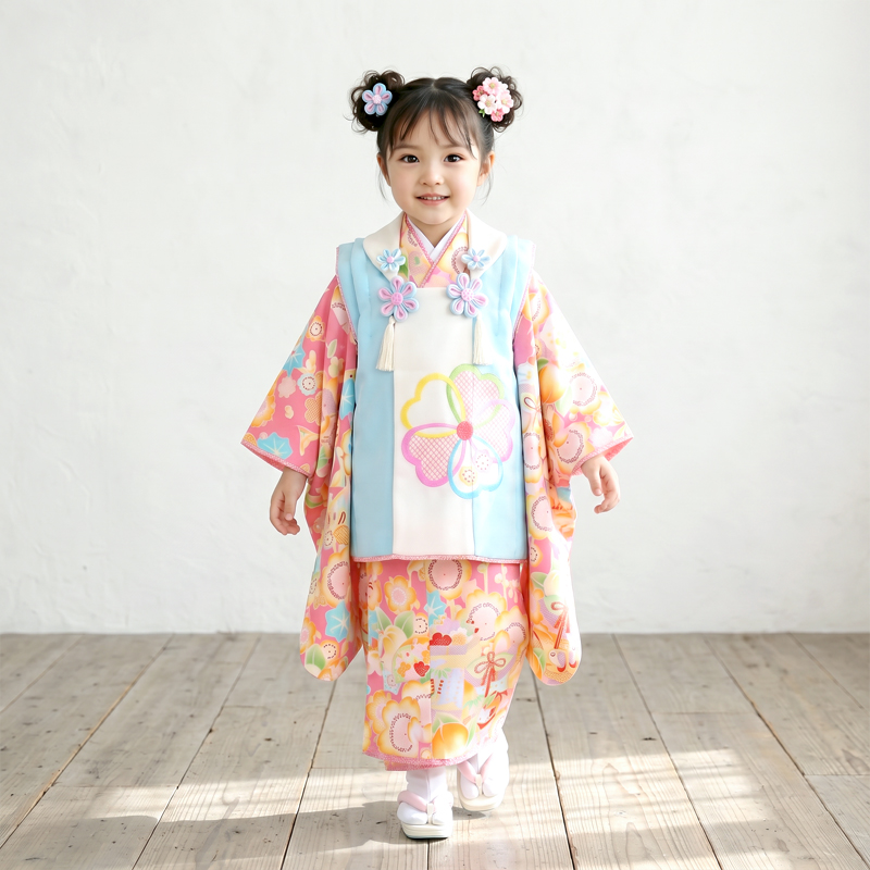 七五三着物3歳女の子画像