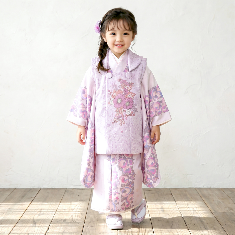 七五三着物3歳女の子画像