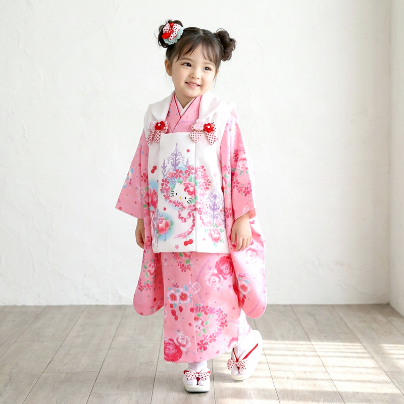 七五三着物3歳女の子画像
