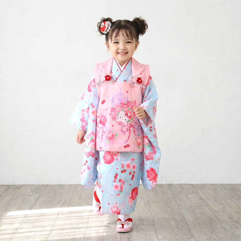 七五三着物3歳女の子画像