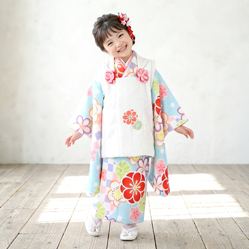 七五三着物3歳女の子画像
