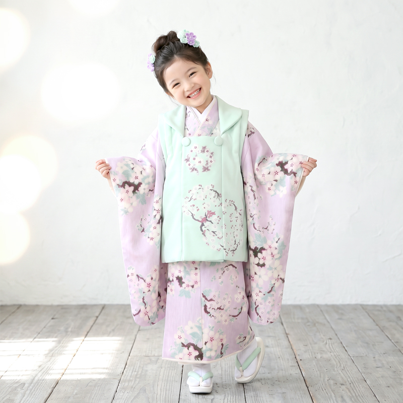 七五三着物3歳女の子画像