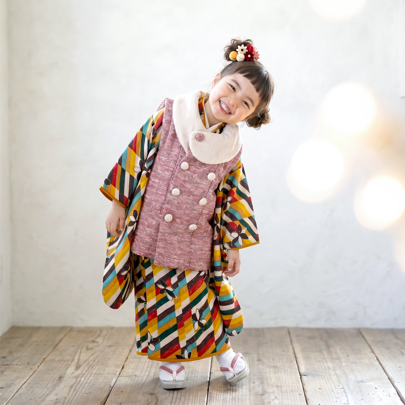 七五三着物3歳女の子画像
