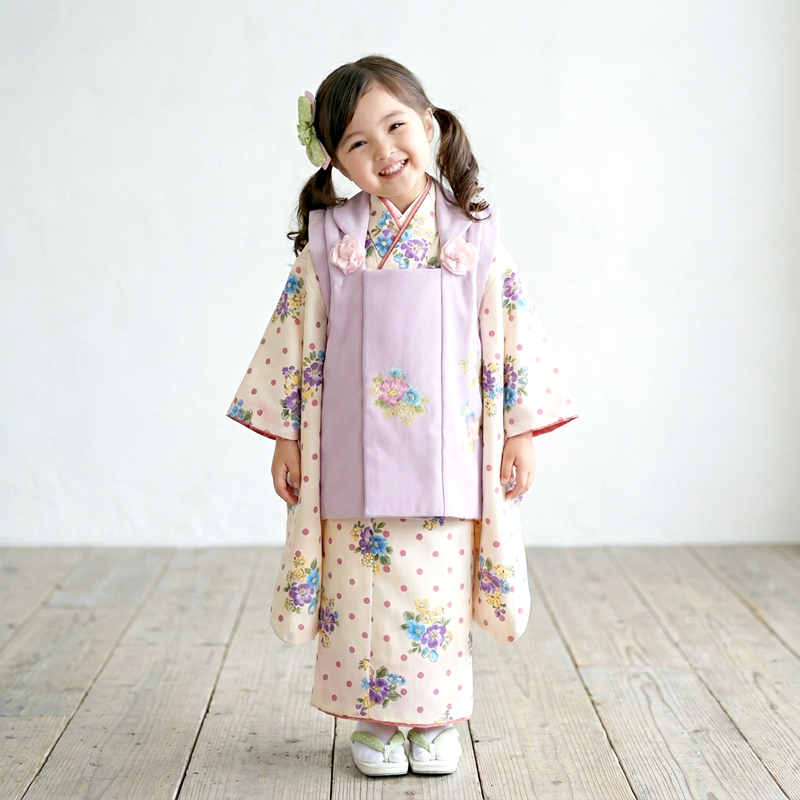 七五三着物3歳女の子画像
