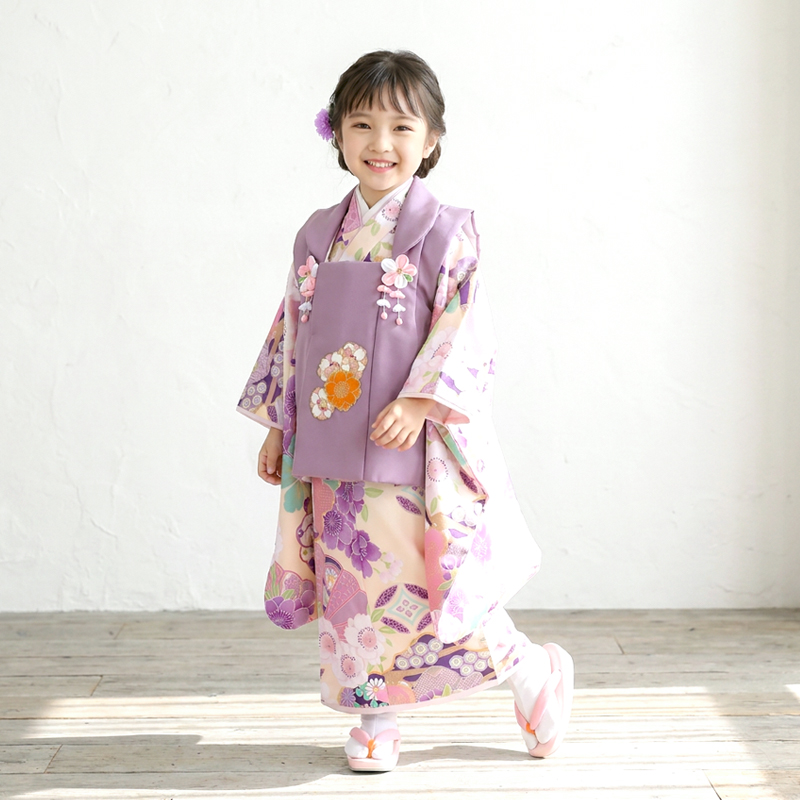 七五三着物3歳女の子画像