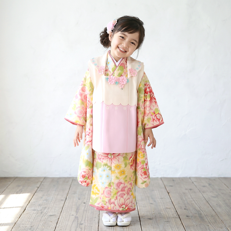 七五三着物3歳女の子画像