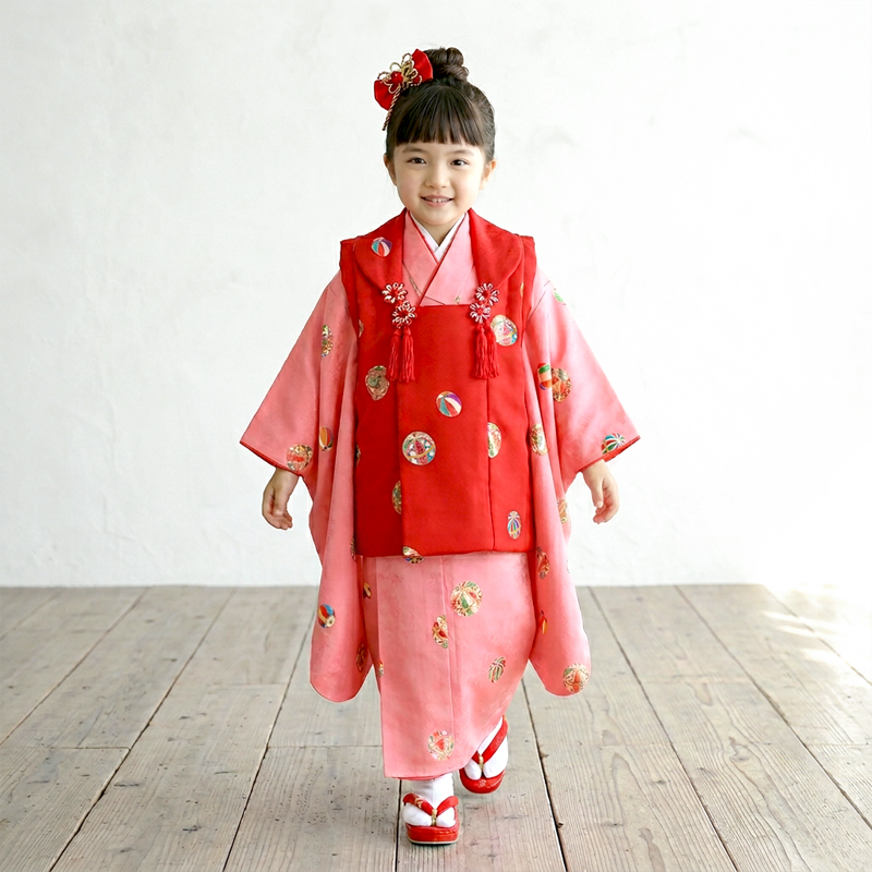 七五三着物3歳女の子画像