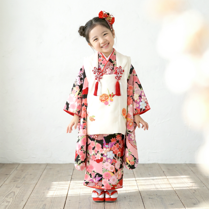 七五三着物3歳女の子画像