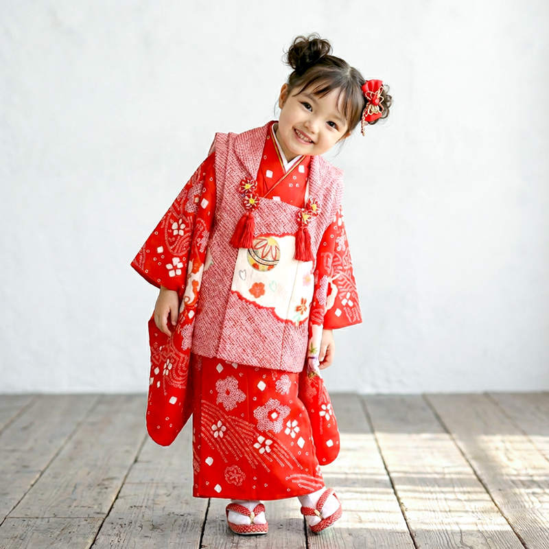 七五三着物3歳女の子画像
